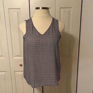 Apt. 9 Black and White Houndstooth Tank Top